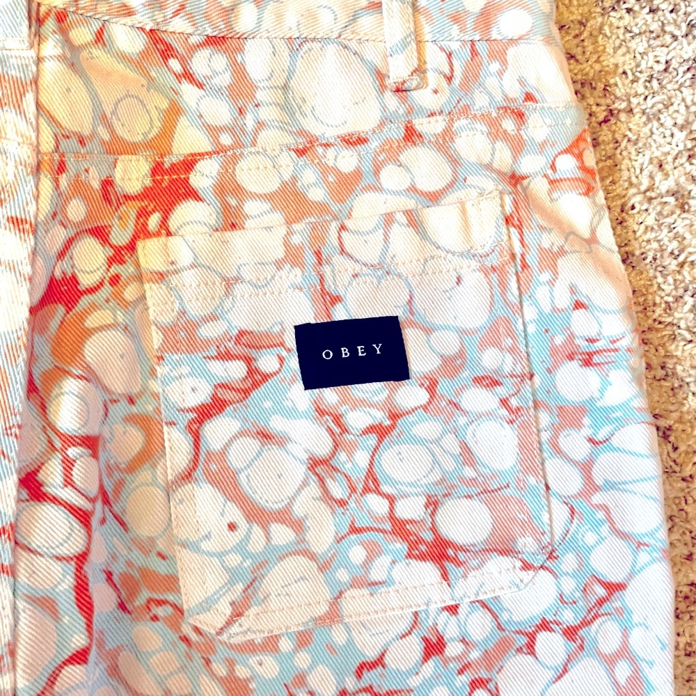 Obey multicolor patterned jeans
